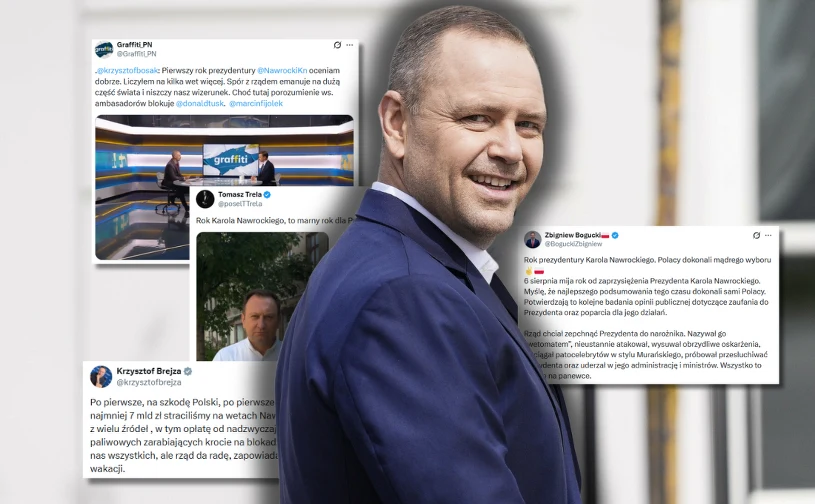 "Oceniam pozytywnie", "marny rok". Politycy o prezydenturze Nawrockiego