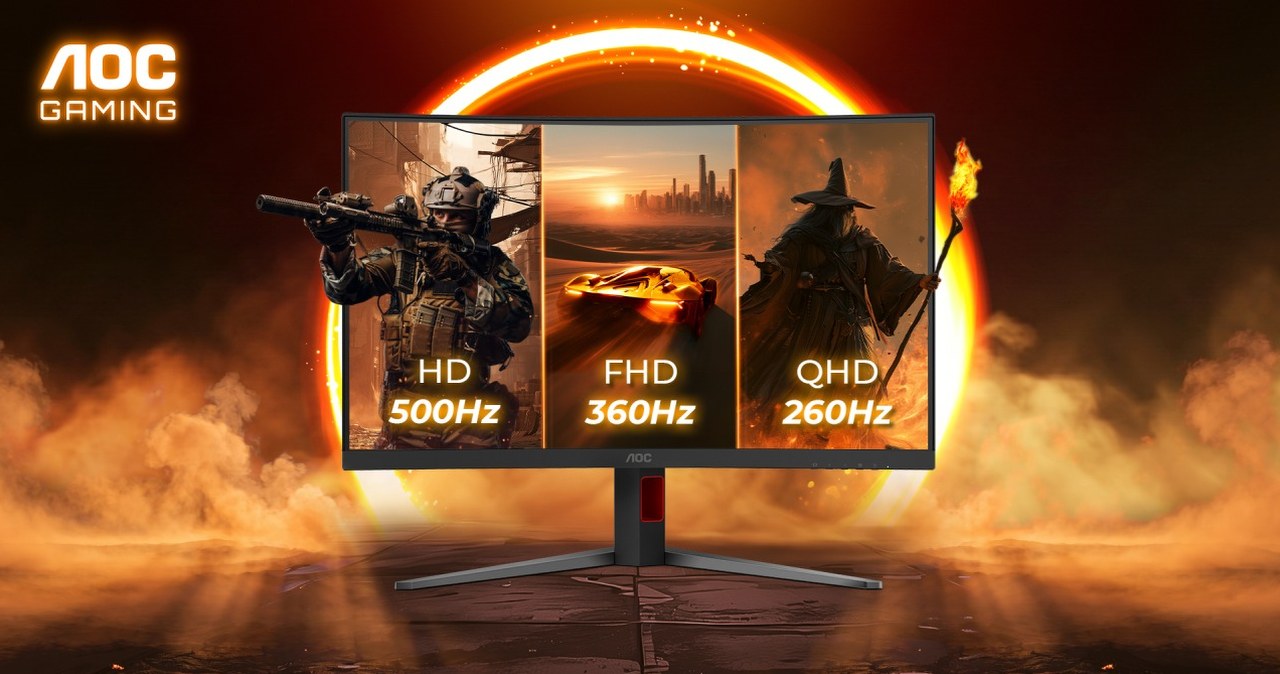Trzy tryby odświeżania w jednym monitorze - AOC GAMING CQ32G4ZA