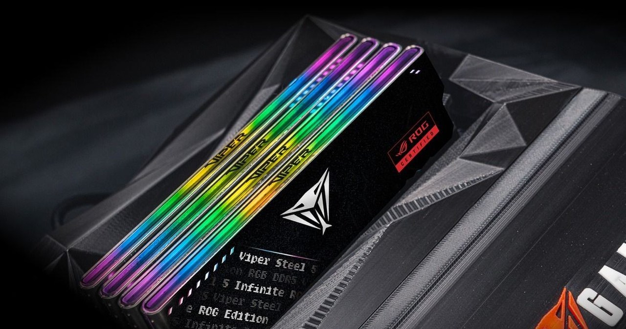 Viper Steel 5 Infinite RGB DDR5 ROG Edition oferuje taktowanie do 8600 MT/s