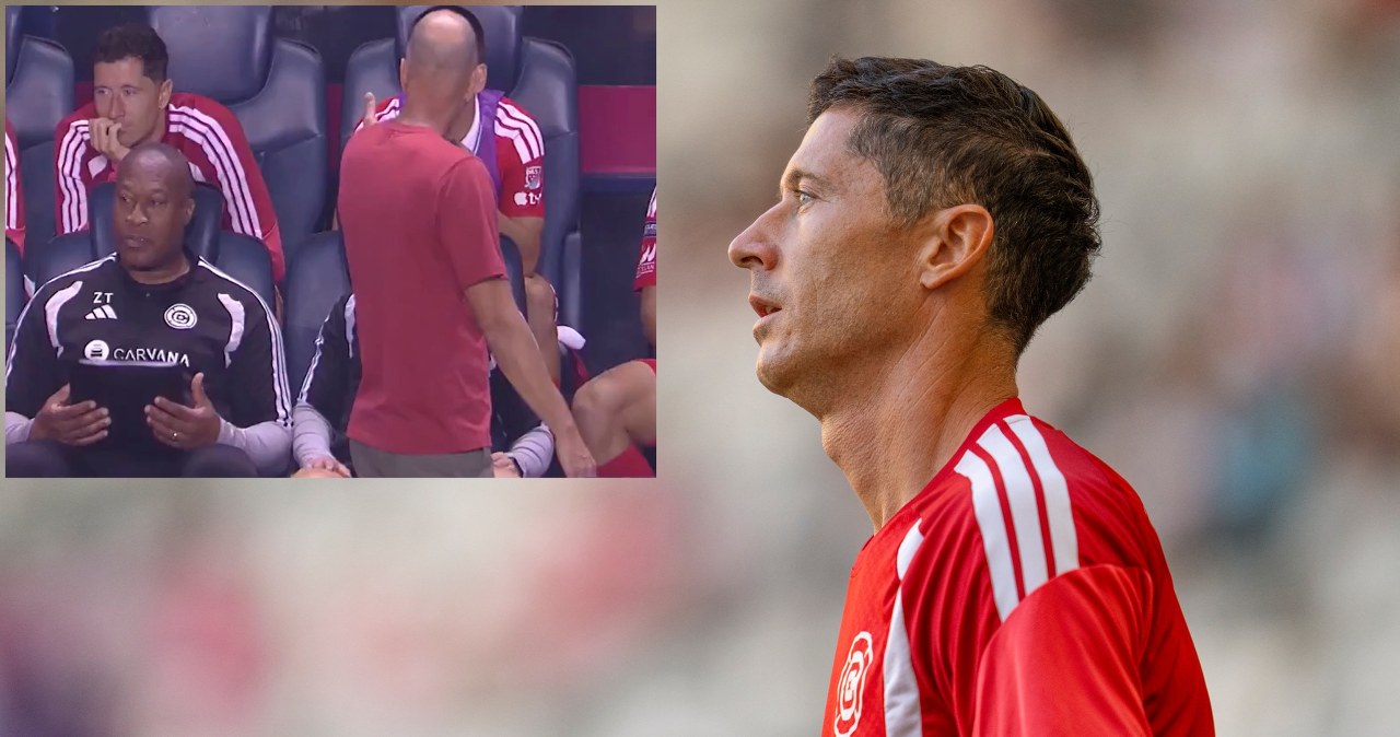 Lewandowski na ławce. Trener aż się odwrócił. Wymiana zdań