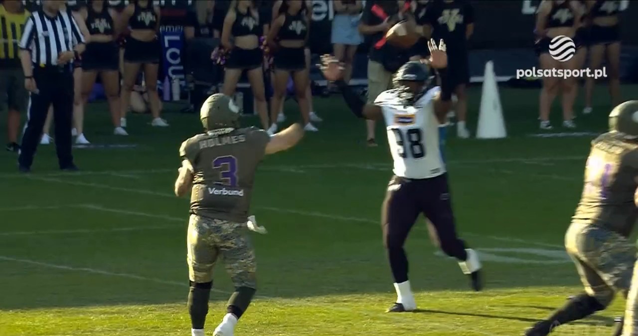 Pierwsza porażka Vikings Vienna w sezonie. Panthers Wrocław lepsi w Wiedniu [WIDEO]