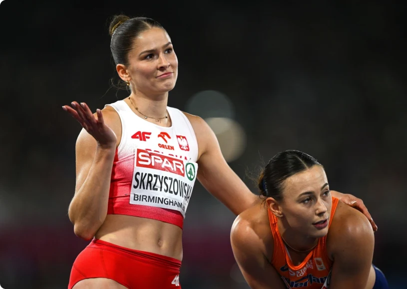 Pia Skrzyszowska wins European silver in 100m hurdles in Birmingham
