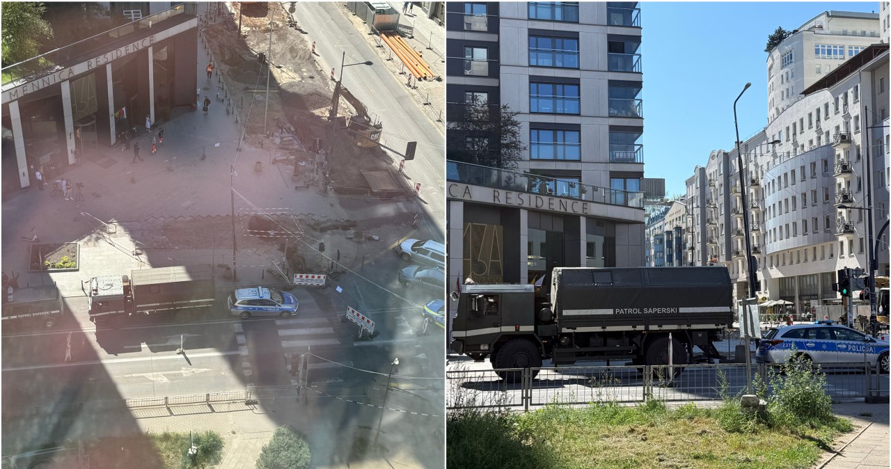 Ewakuacja w centrum Warszawy. Na miejscu patrol saperski