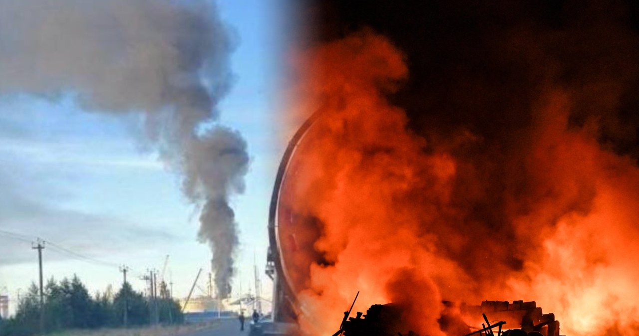 Wojna na Ukrainie. Atak na port w Ust-Łudze nad Bałtykiem. Rosja liczy straty Wojna na Ukrainie. Atak na port w Ust-Łudze nad Bałtykiem. Rosja liczy straty