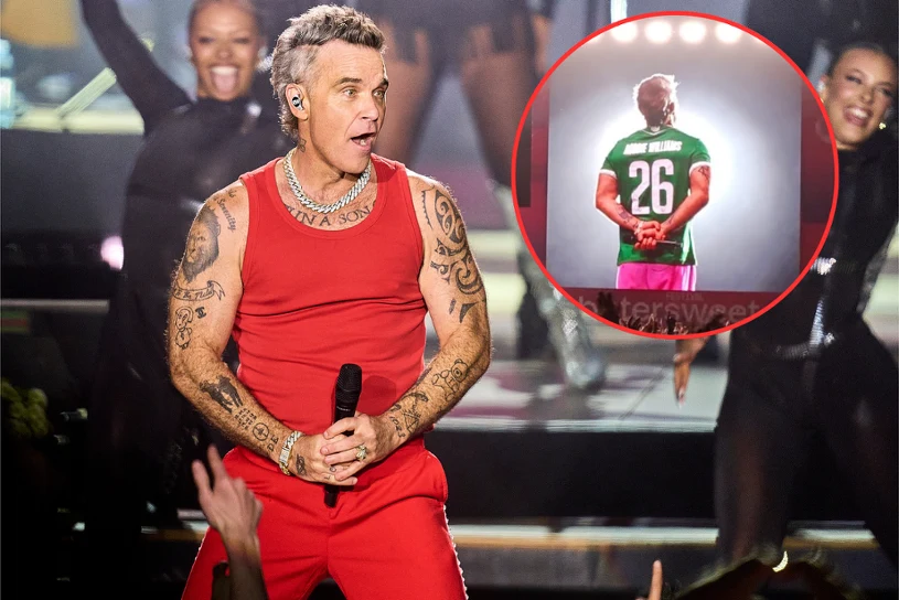 Robbie Williams założył koszulkę polskiego klubu. Poznaliśmy powód