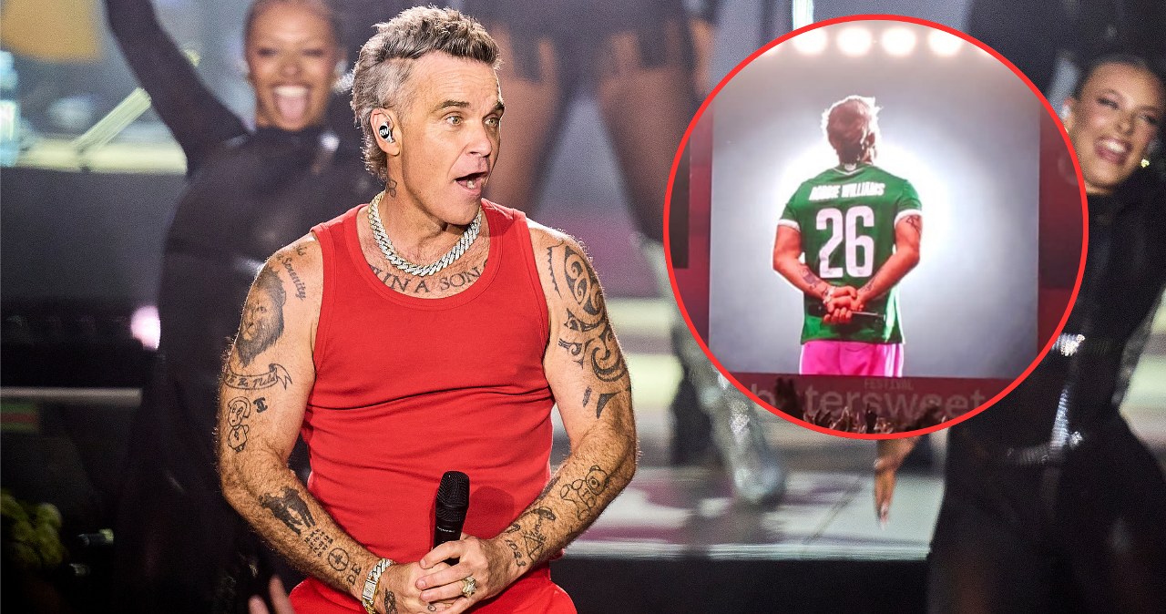 Robbie Williams założył koszulkę polskiego klubu. Poznaliśmy powód