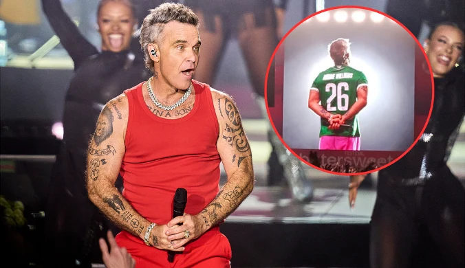 Robbie Williams założył koszulkę polskiego klubu. Poznaliśmy powód