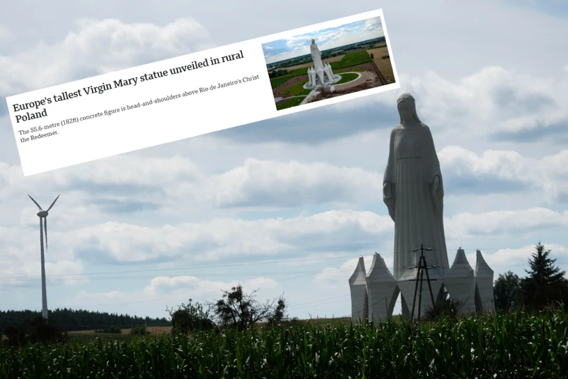 Gigantyczna figura Matki Boskiej pod Toruniem. Burza w komentarzach