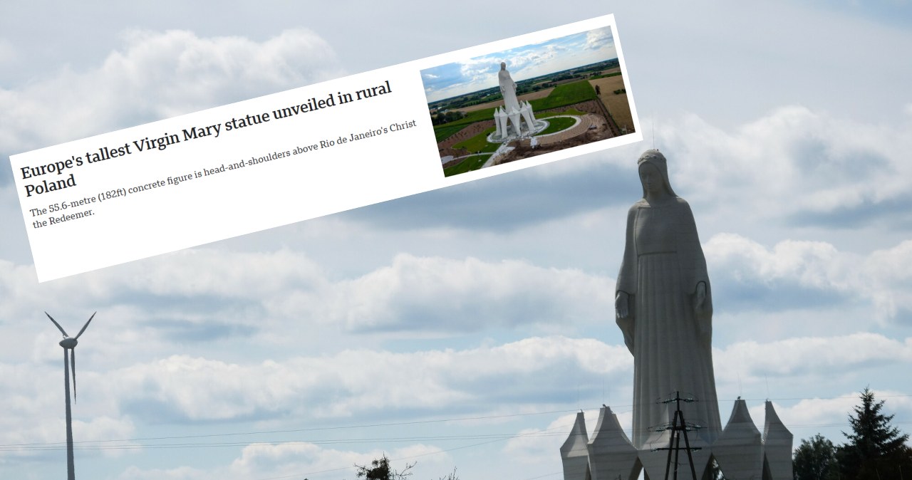 Gigantyczna figura Matki Boskiej pod Toruniem. Burza w komentarzach