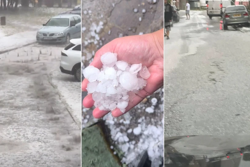 To wyglądało jak atak zimy w środku lata. Lód na ulicach polskiego miasta