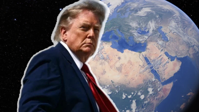 Mapa świata według Donalda Trumpa. Zaznaczył "nowe terytorium USA"