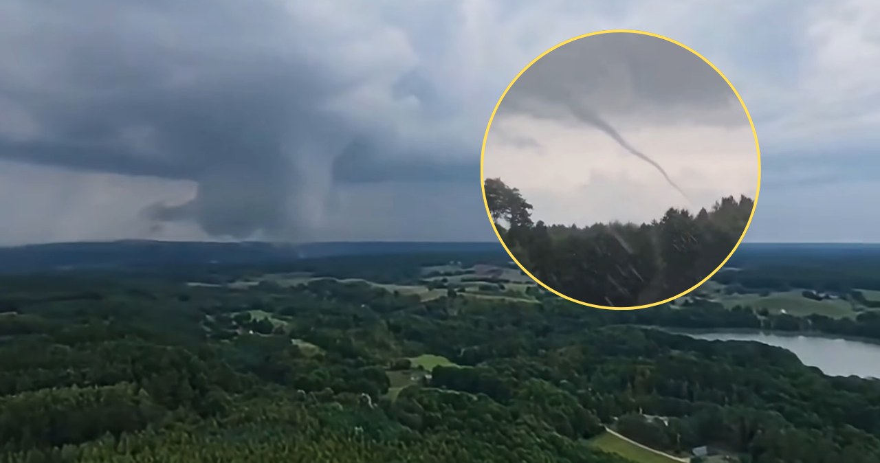 Górzno. Trąba powietrzna w powiecie brodnickim. Są nagrania Górzno. Trąba powietrzna w powiecie brodnickim. Są nagrania