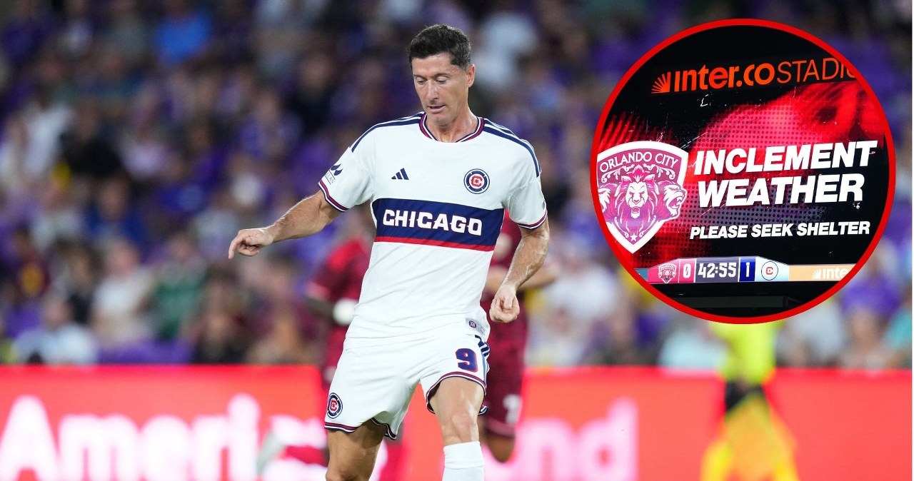 Burza nad stadionem w Orlando. Mecz Lewandowskiego natychmiast przerwany