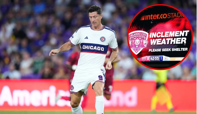 Burza nad stadionem w Orlando. Mecz Lewandowskiego natychmiast przerwany