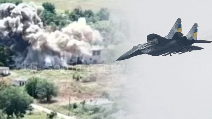 Ukrainian MiG-29 destroys Russian base — strike footage released
