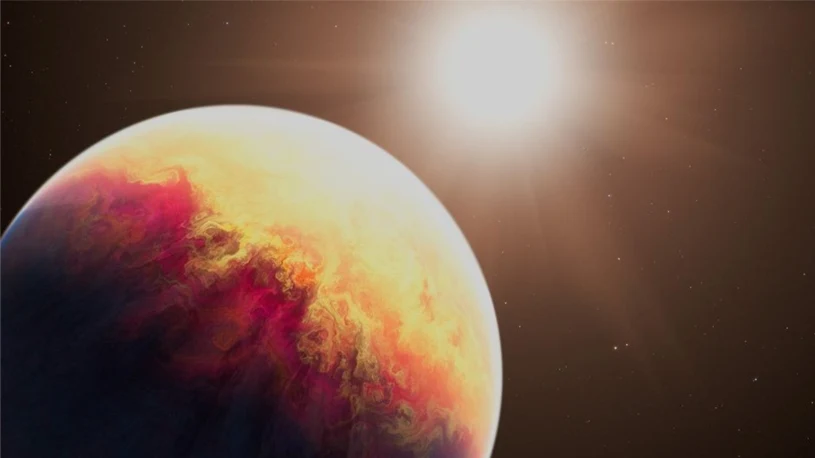 An extraordinary exoplanet on the brink of destruction. There's quite a few water there