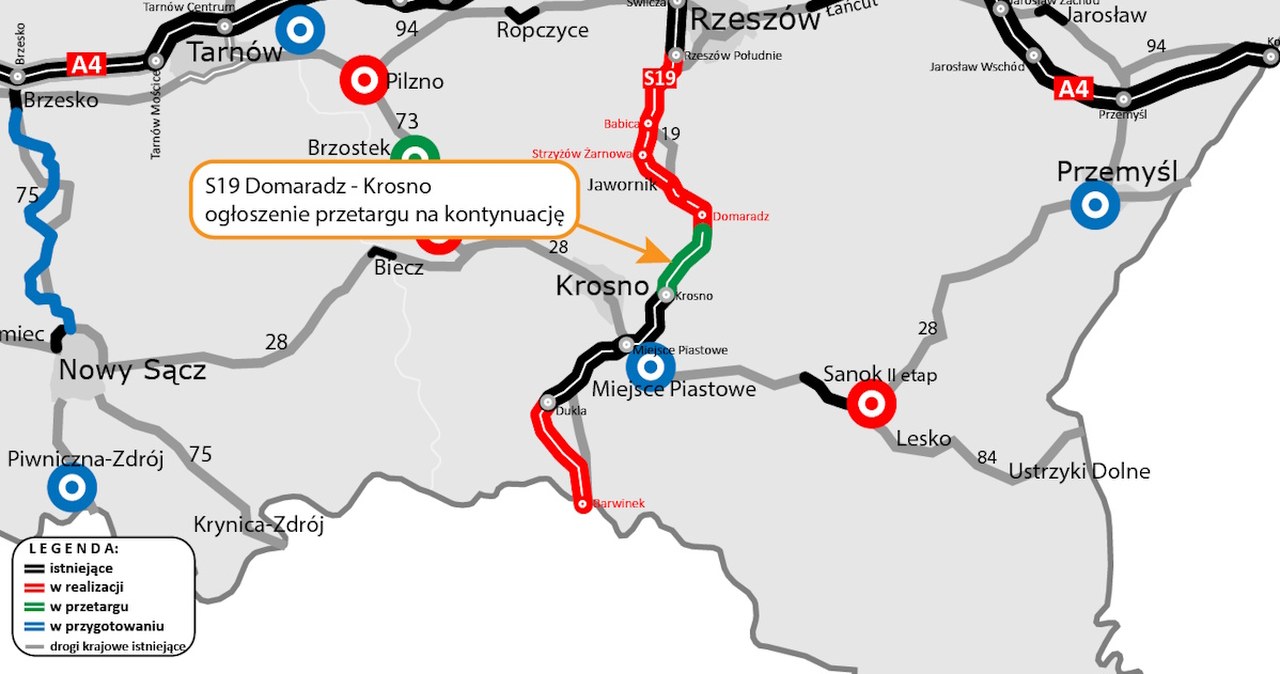 Budowa ważnego odcinka S19 stoi od pół roku. Szukają nowego wykonawcy