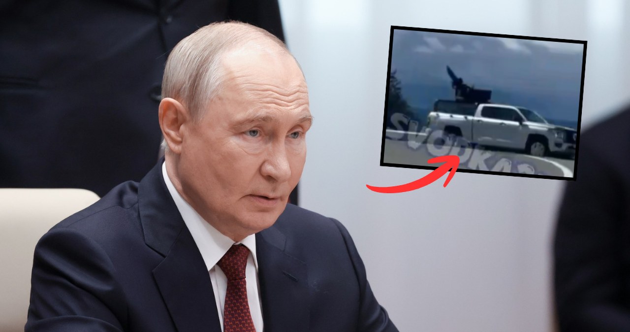 Nagrali przejazd Putina, film obiega sieć. Karabin na dachu przykuwa uwagę