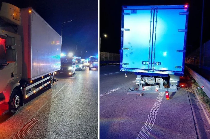Kobieta zginęła na A1 w Stobiecku Szlacheckim — bus zderzył się z ciężarówką