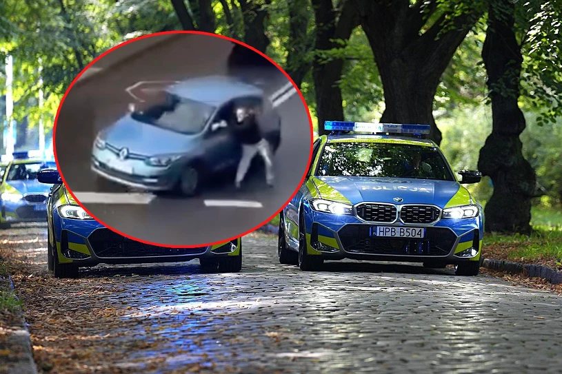 Renault odjechało ze świadkiem na drzwiach. Nagranie obiegło sieć