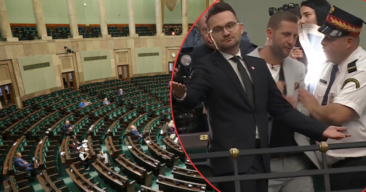 Incydent w Sejmie. Kłeczek przerwał wywiad, reagowała Straż Marszałkowska