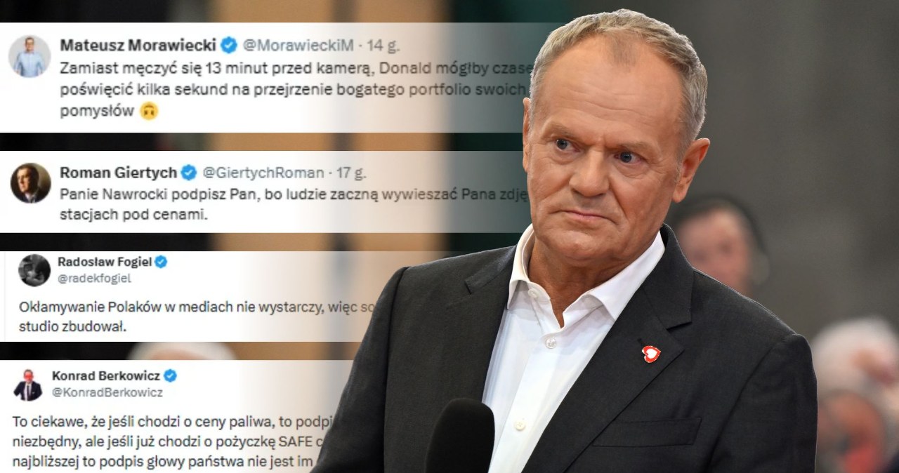 "Okłamywanie Polaków", "żądamy podpisu". Awantura po nagraniu premiera