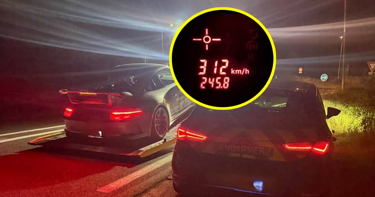 Rekordowe przekroczenie prędkości. Porsche 911 GT3 trafiło w ręce policji