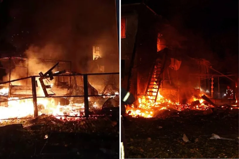 Rosjanie uderzyli w nocy. Charków w ogniu, jedna osoba nie żyje
