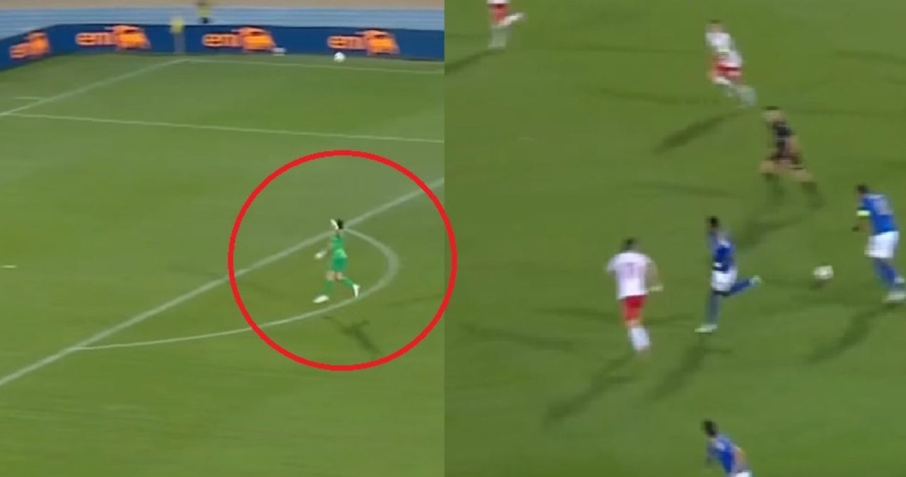 Strzał z 70 metrów. Polski bramkarz w szoku. Niewiarygodny gol. Nagranie