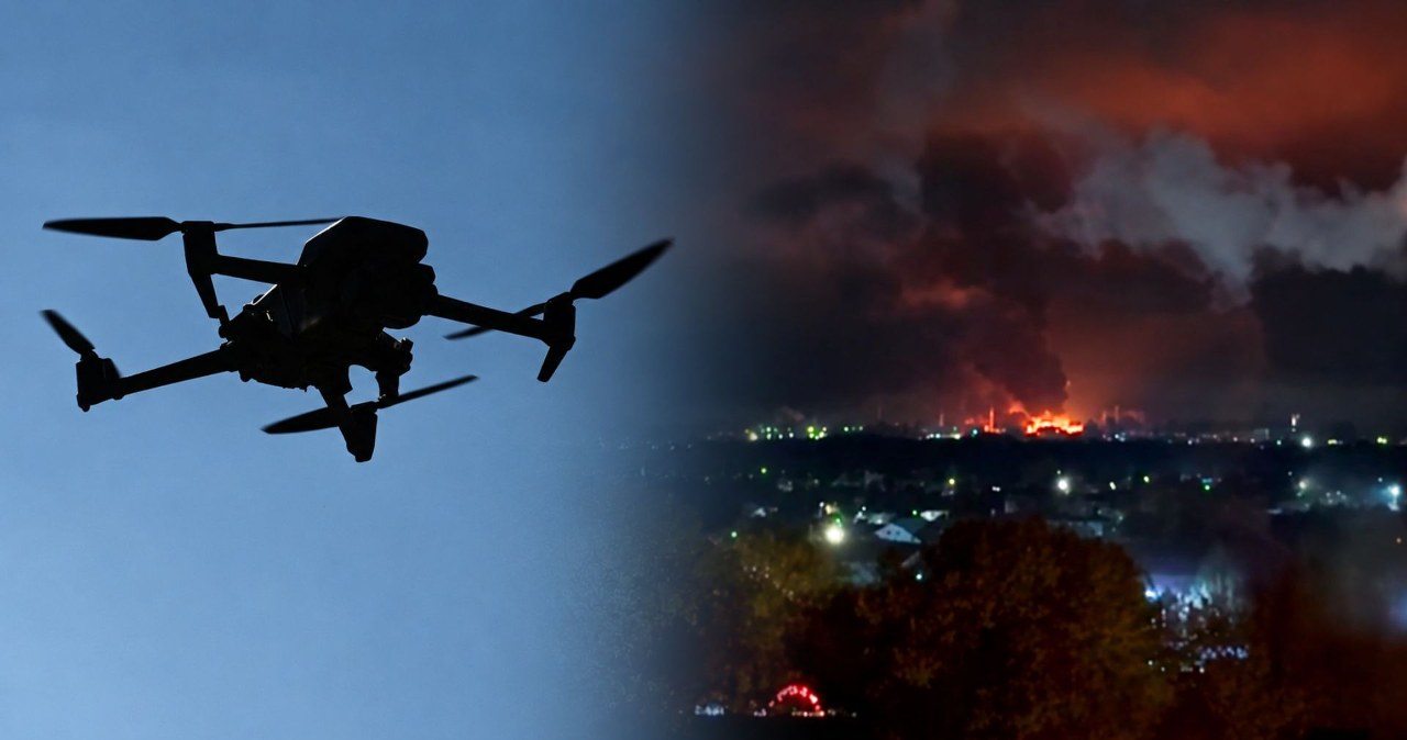 Zmasowany atak dronów na Moskwę. Pożar bazy paliw Volodarskaya Zmasowany atak dronów na Moskwę. Pożar bazy paliw Volodarskaya
