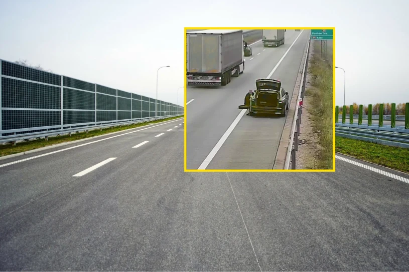 Kierowca ryzykował, zmieniając koło na autostradzie. Wystarczyło zadzwonić