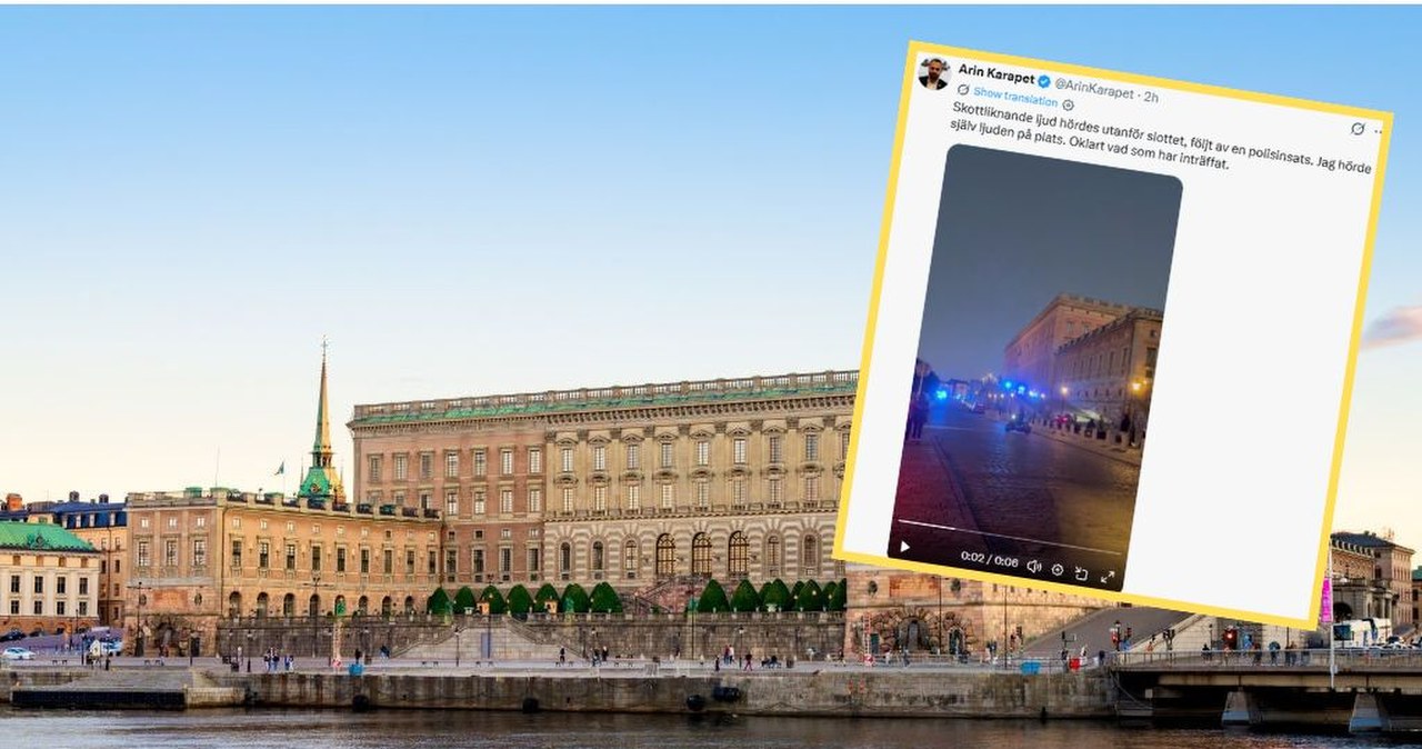 Szwecja. Podszedł do strażników z nożem, strzały przed Pałacem Królewskim Szwecja. Podszedł do strażników z nożem, strzały przed Pałacem Królewskim