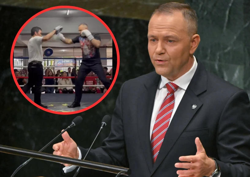 Trening Nawrockiego i Pacquiao. Tak reaguje świat. Wywołali poruszenie