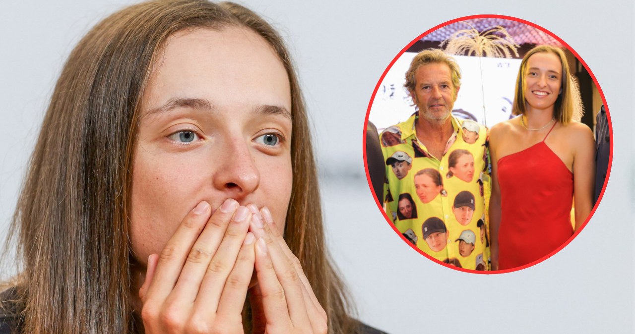 Świątek ubrała czerwoną sukienkę, Show skradła jednak koszula jej trenera