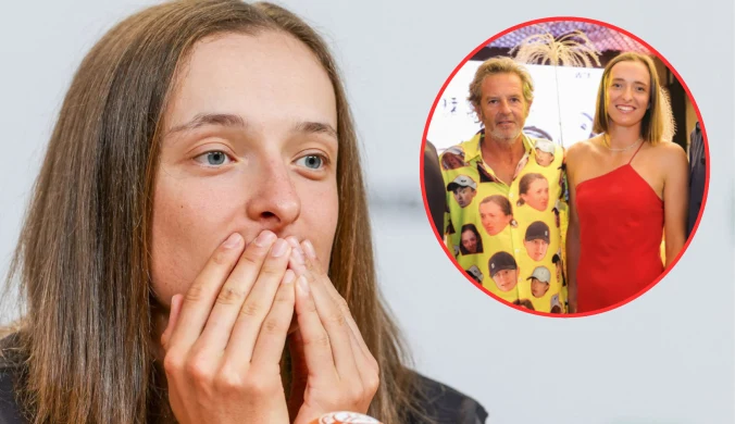 Świątek ubrała czerwoną sukienkę, Show skradła jednak koszula jej trenera 