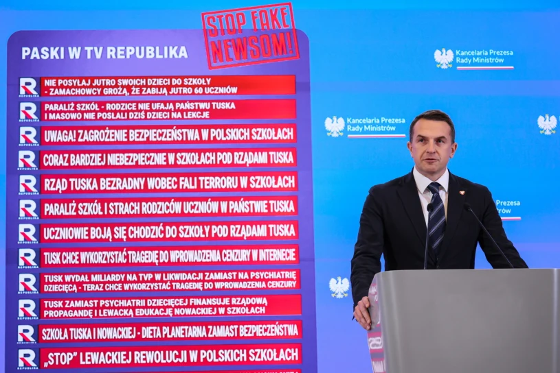 Szłapka nie dopuścił do głosu TV Republika. "Możecie przeprosić i wyjść"