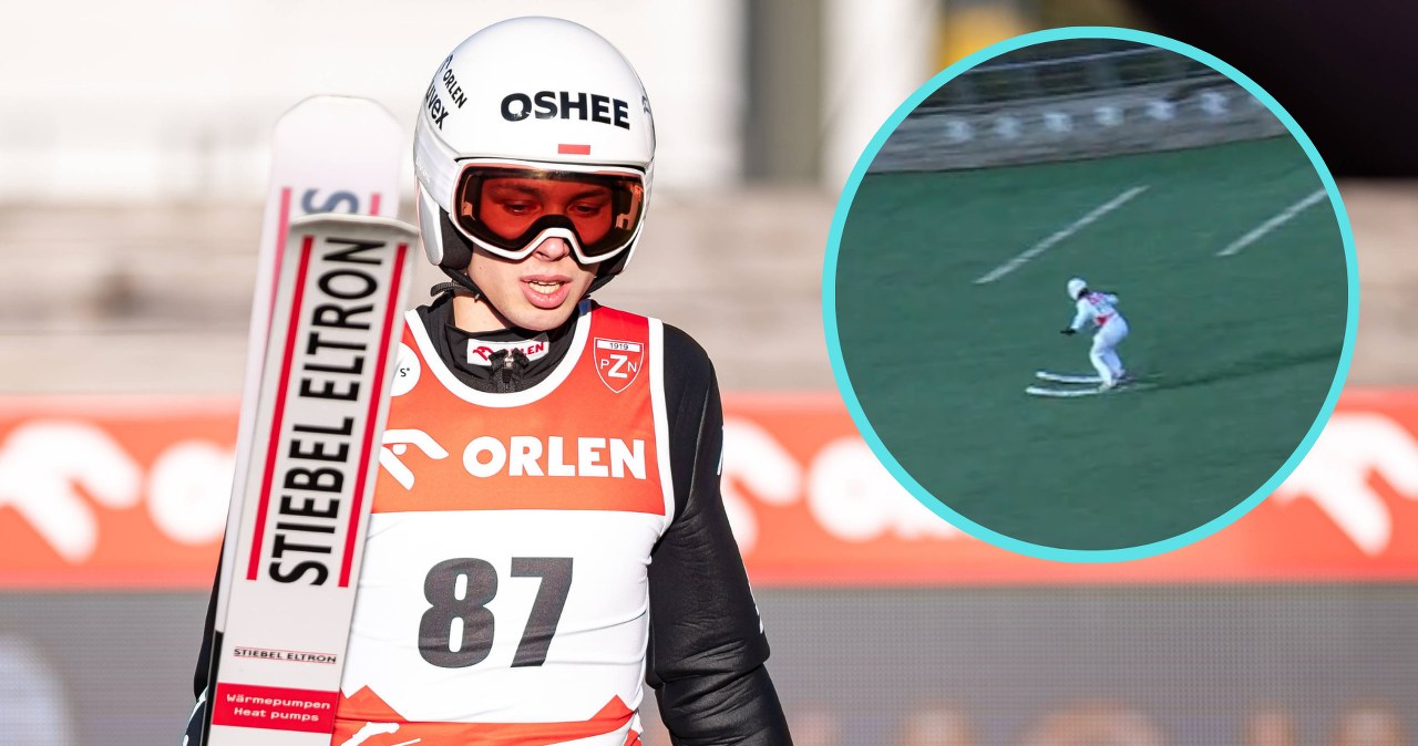Grad ciosów Tomasiaka. 141 m to początek. Przeskakiwał skocznię raz po raz