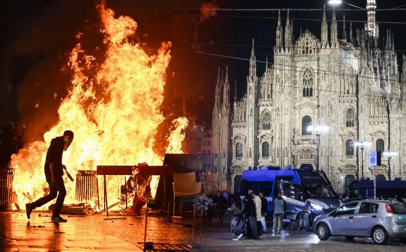 Nie tylko Francja. "Sceny jak z wojny" we Włoszech