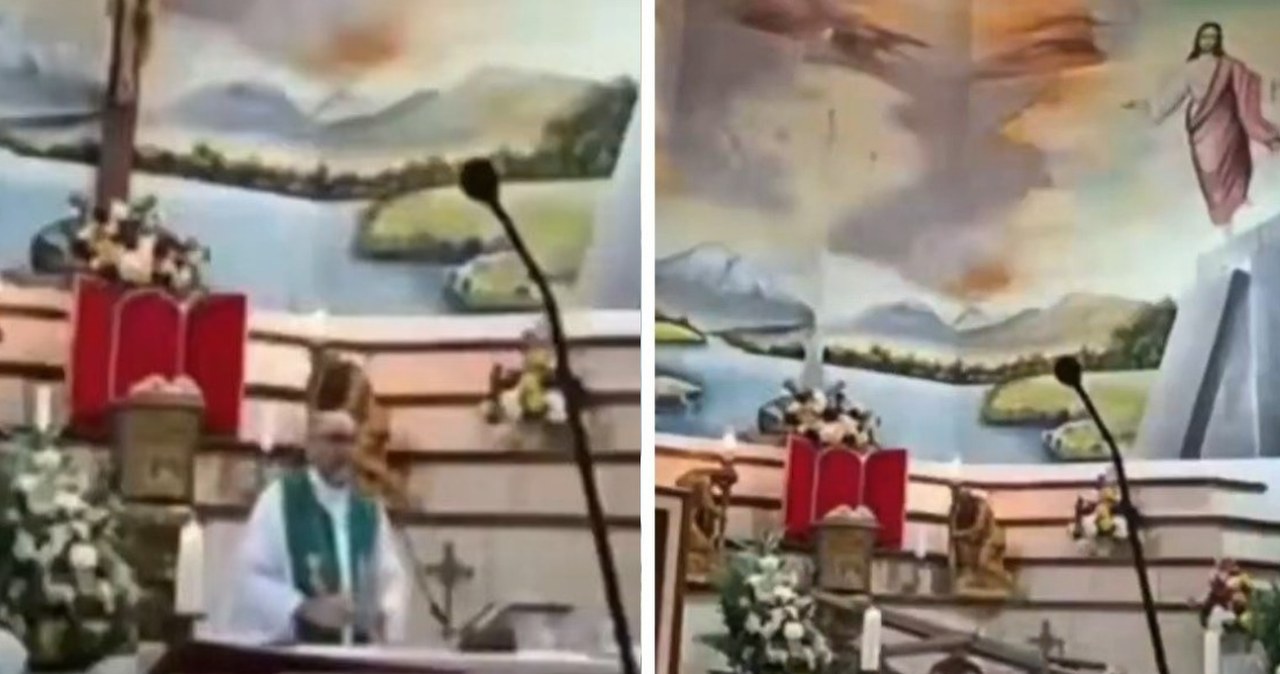 Tragedia podczas mszy w Ekwadorze. Wielki krucyfiks runął na księdza