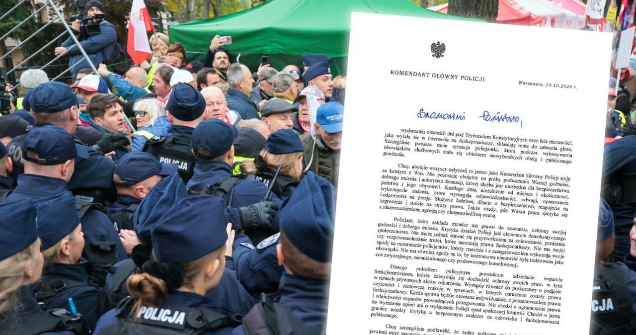 Szef policji ze specjalnym pismem. "Nie ma mojej zgody"
