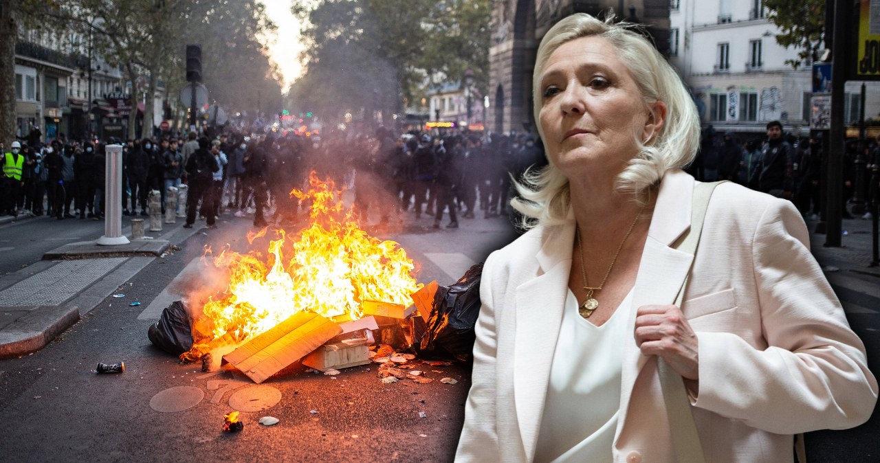 Marine Le Pen z ogromną przewagą. Pomogły jej zamieszki w kraju?