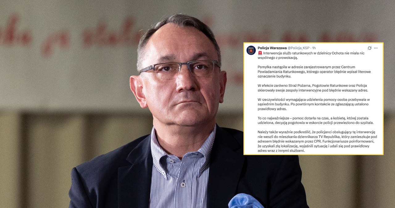 TV Republika. Policja przed domem Adriana Stankowskiego. KSP komentuje TV Republika. Policja przed domem Adriana Stankowskiego. KSP komentuje