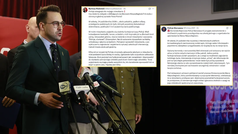 Policja z bronią u szefa Marszu Niepodległości. Jest oświadczenie służb