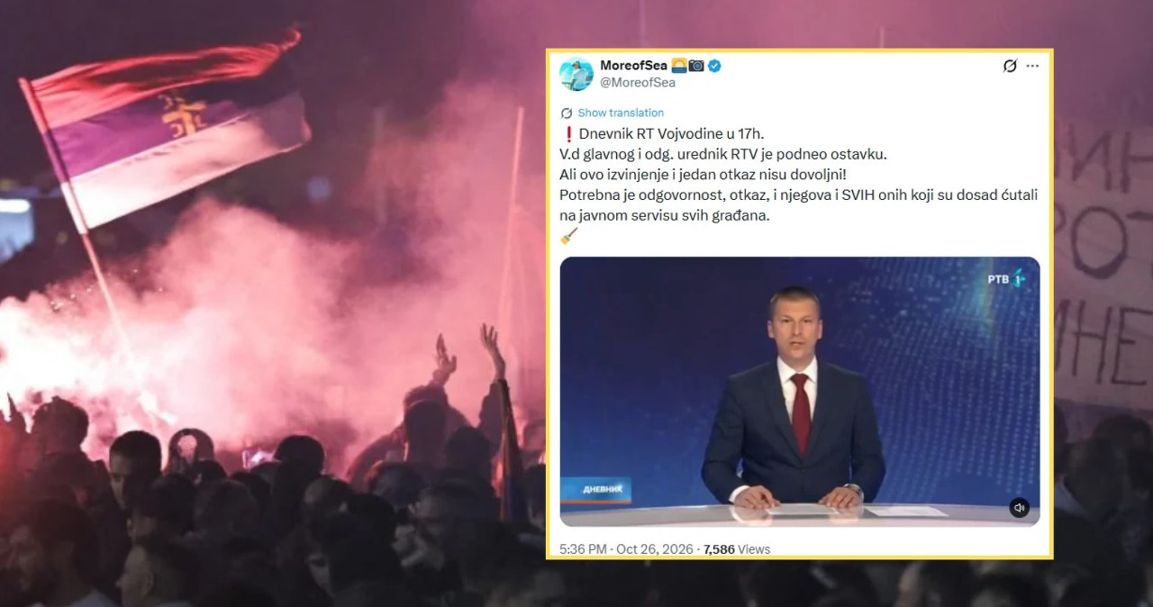 Koniec rządów Vučicia. Prezenter wiadomości zaskoczył widzów