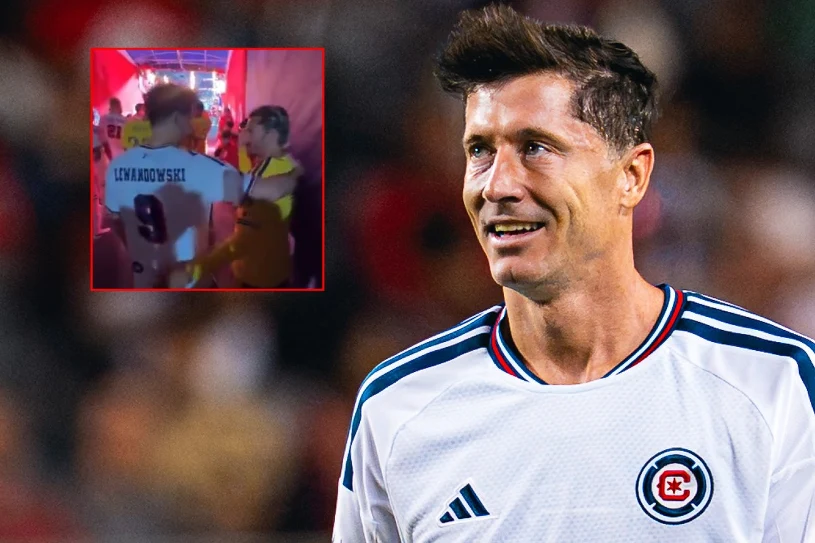 Lewandowski nagrany w tunelu. Minuty przed meczem Fire. Wyjątkowe spotkanie