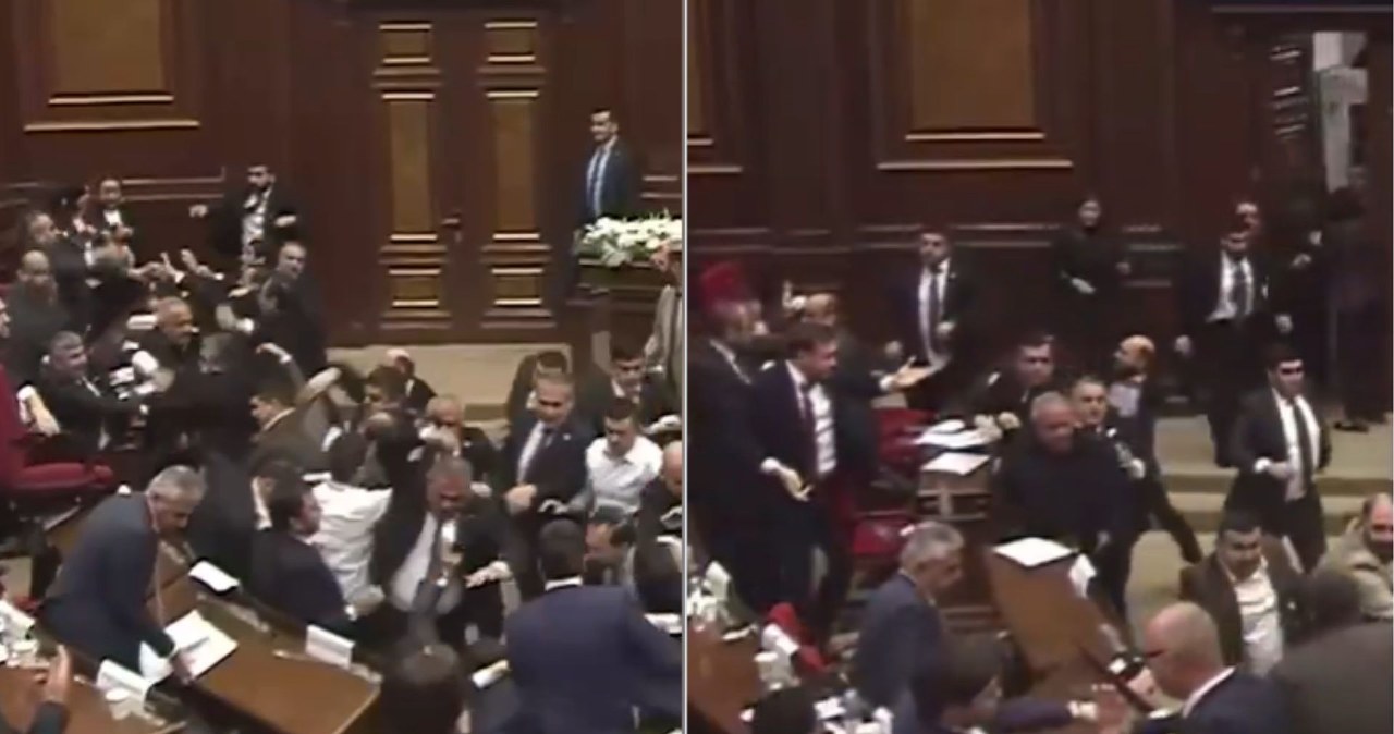 Awantura w parlamencie Armenii. W ruch poszły pięści i krzesła