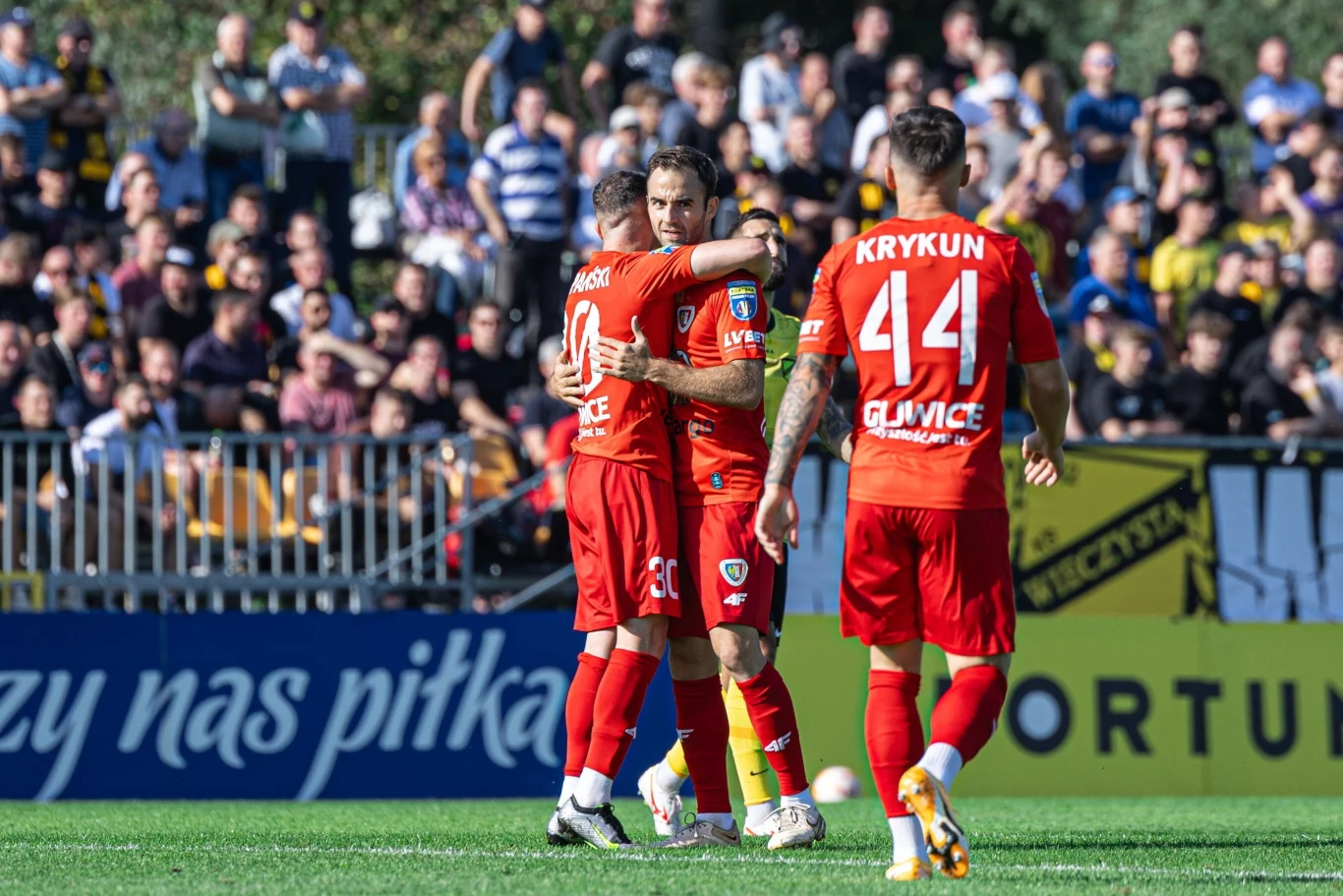 Piast Gliwice w meczu z Wieczystą Kraków
