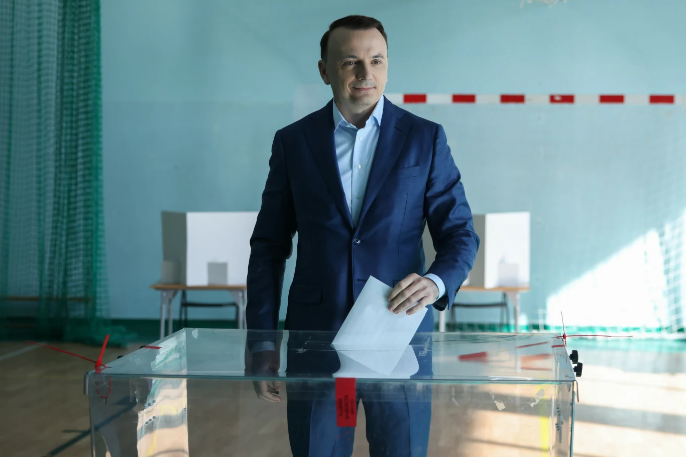 Kraków. Łukasz Gibała oddał głos w wyborach