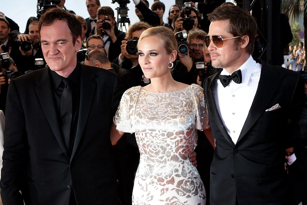 Diane Kruger, Quentin Tarantin i Brad Pitt przed premierą w Cannes Diane Kruger, Quentin Tarantin i Brad Pitt przed premierą w Cannes