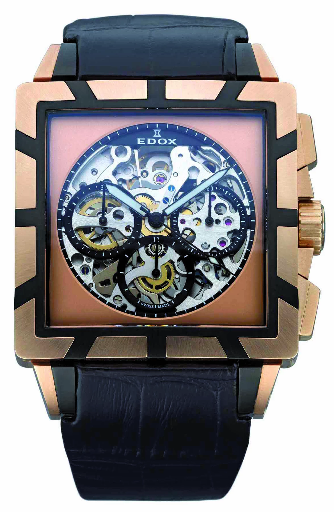 Edox Classe Royale 95001 357RN NIR, zegarek męski, koperta stalowa, pozłacana, mechanizm automatyczny, chronograf, szkło szafirowe, pasek skórzany, wodoszczelność do 50 m. Edycja limitowana. Cena od 30 000 zł Edox Classe Royale 95001 357RN NIR, zegarek męski, koperta stalowa, pozłacana, mechanizm automatyczny, chronograf, szkło szafirowe, pasek skórzany, wodoszczelność do 50 m. Edycja limitowana. Cena od 30 000 zł